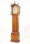 Appraisal: TALL CASE CLOCK - Refinished pine tall case clock by