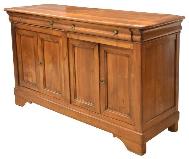 Appraisal: French Louis Philippe fruitwood sideboard th c rectangular top with