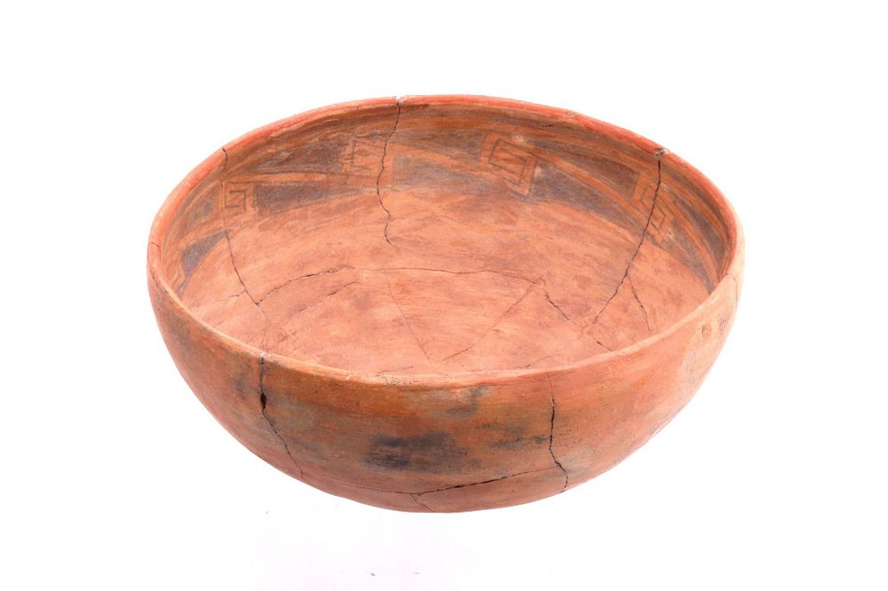 Appraisal: Large Old Maricopa Geometric Pottery Bowl Included in this lot