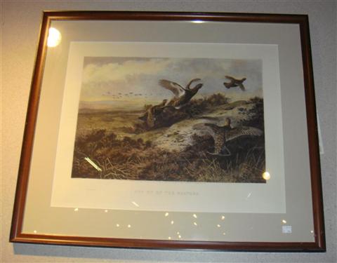 Appraisal: TWO HUNTING PRINTS Print x in Framed Provenance ANTIQUE CONTEMPORARY