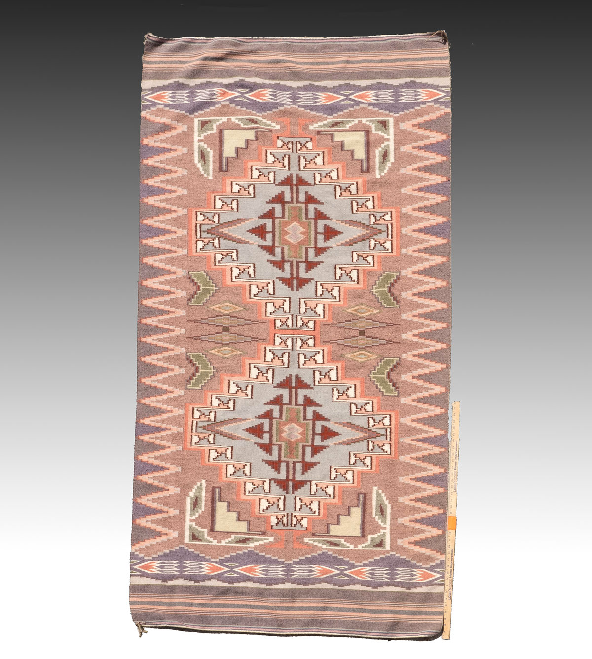 Appraisal: NATIVE AMERICAN NAVAJO PASTEL RUG BY RITA JOE ' X