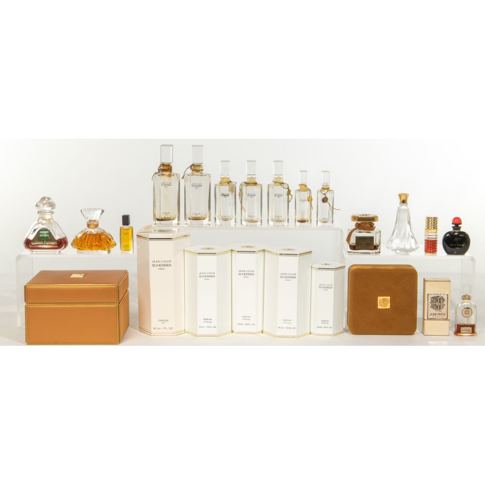 Appraisal: JEAN PATOU AND JEAN SCHERRER PERFUME BOTTLE COLLECTION items of