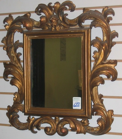 Appraisal: AN ITALIAN TH CENTURY HAND MADE WALL MIRROR carved and