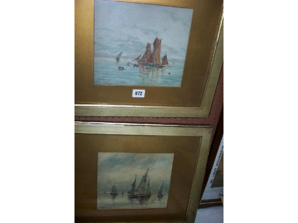 Appraisal: A pair of late th century oil paintings on card