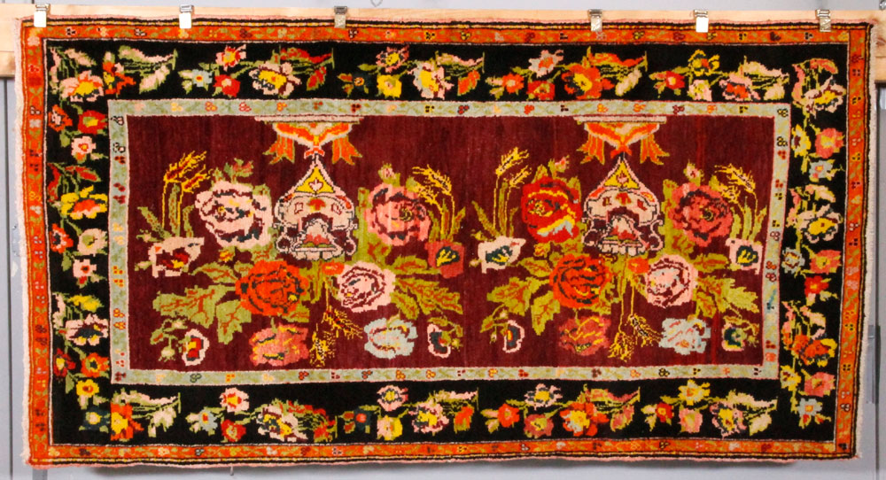 Appraisal: - Old Samarkand Rug Old Samarkand rug ' x '