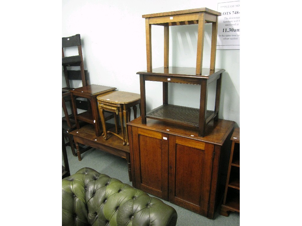 Appraisal: Lot comprising four occasional tables a nest of tables a