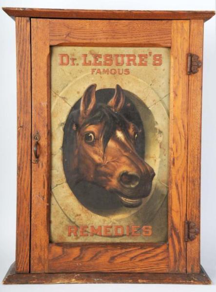 Appraisal: Dr Lesure's Famous Remedies Vet Cabinet Description All original Displays