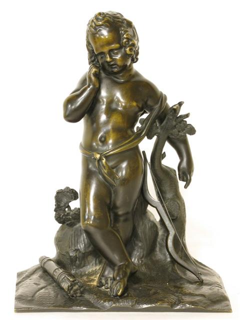 Appraisal: FRENCH BRONZE FIGURE OF CUPID Probably late th early th