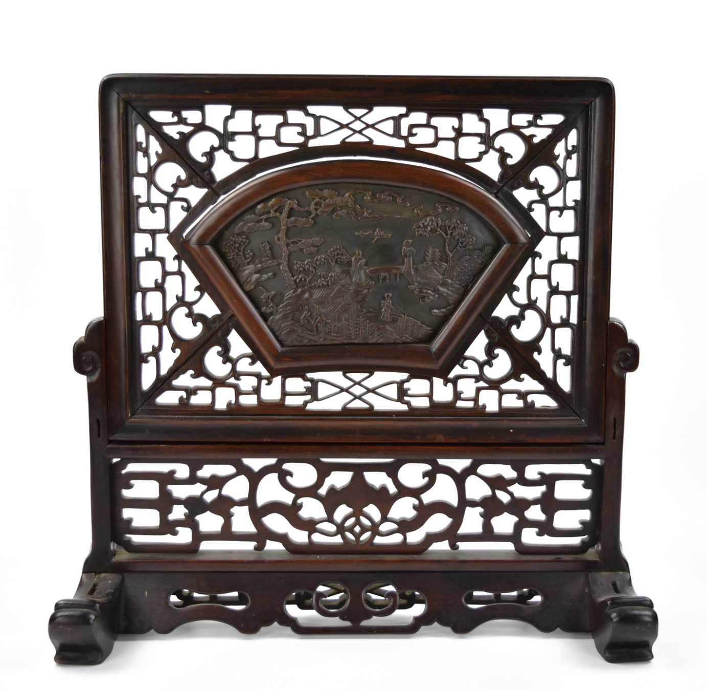 Appraisal: Chinese Qing Dynasty of rectangular form intricately worked in varying