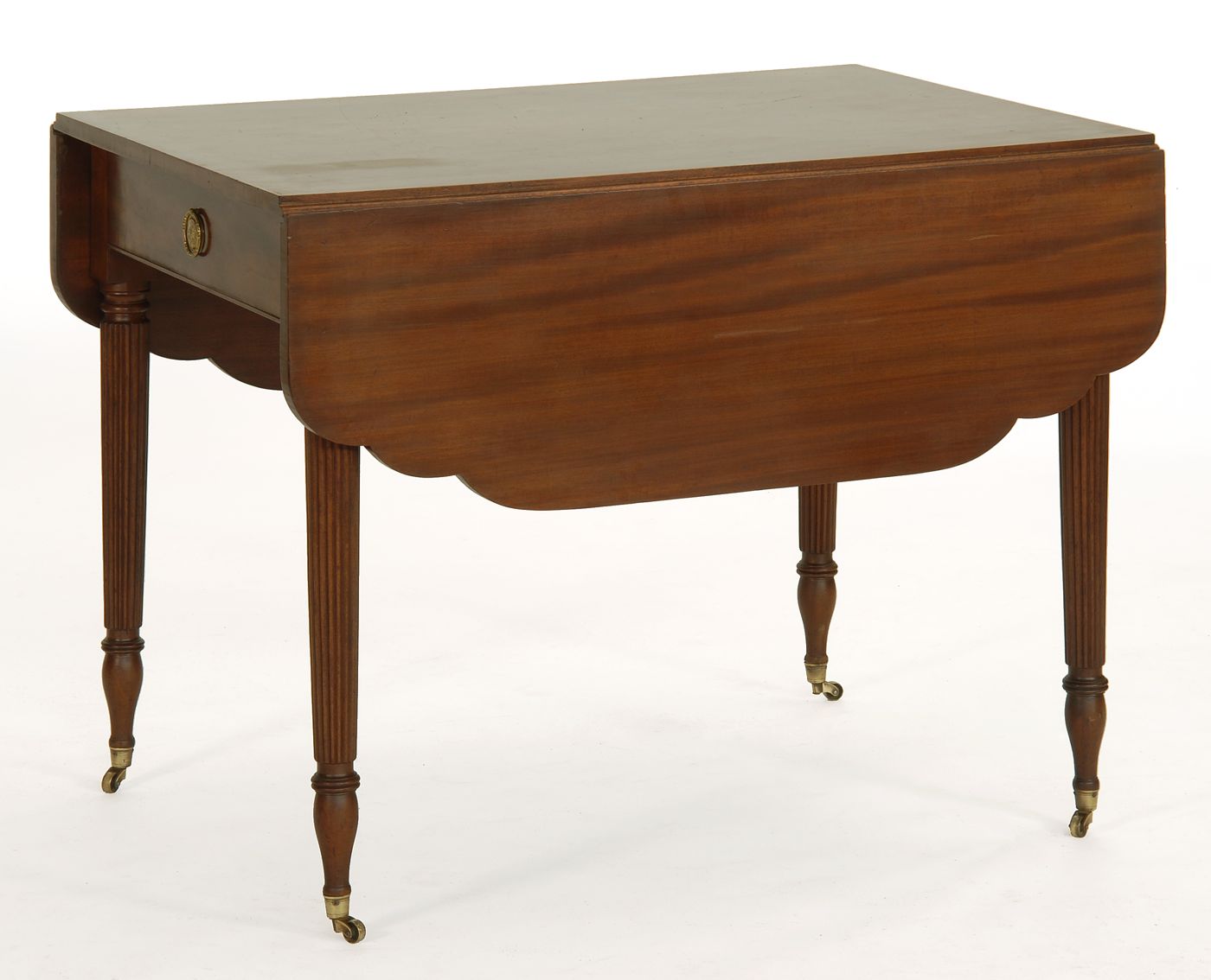 Appraisal: ANTIQUE SHERATON PEMBROKE TABLE Late th Early th CenturyIn mahogany