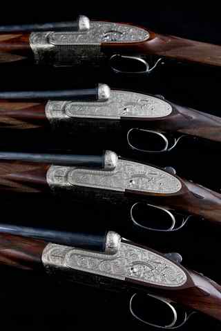 Appraisal: MATCHED SET OF FOUR ARMAS GARBI MODEL GARBI ARRIBAS -BORE