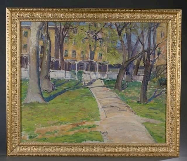 Appraisal: Viola Appel Landscape w House o c Appel Viola United