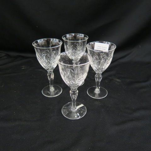 Appraisal: Stuart Cut Crystal Wines signed excellent