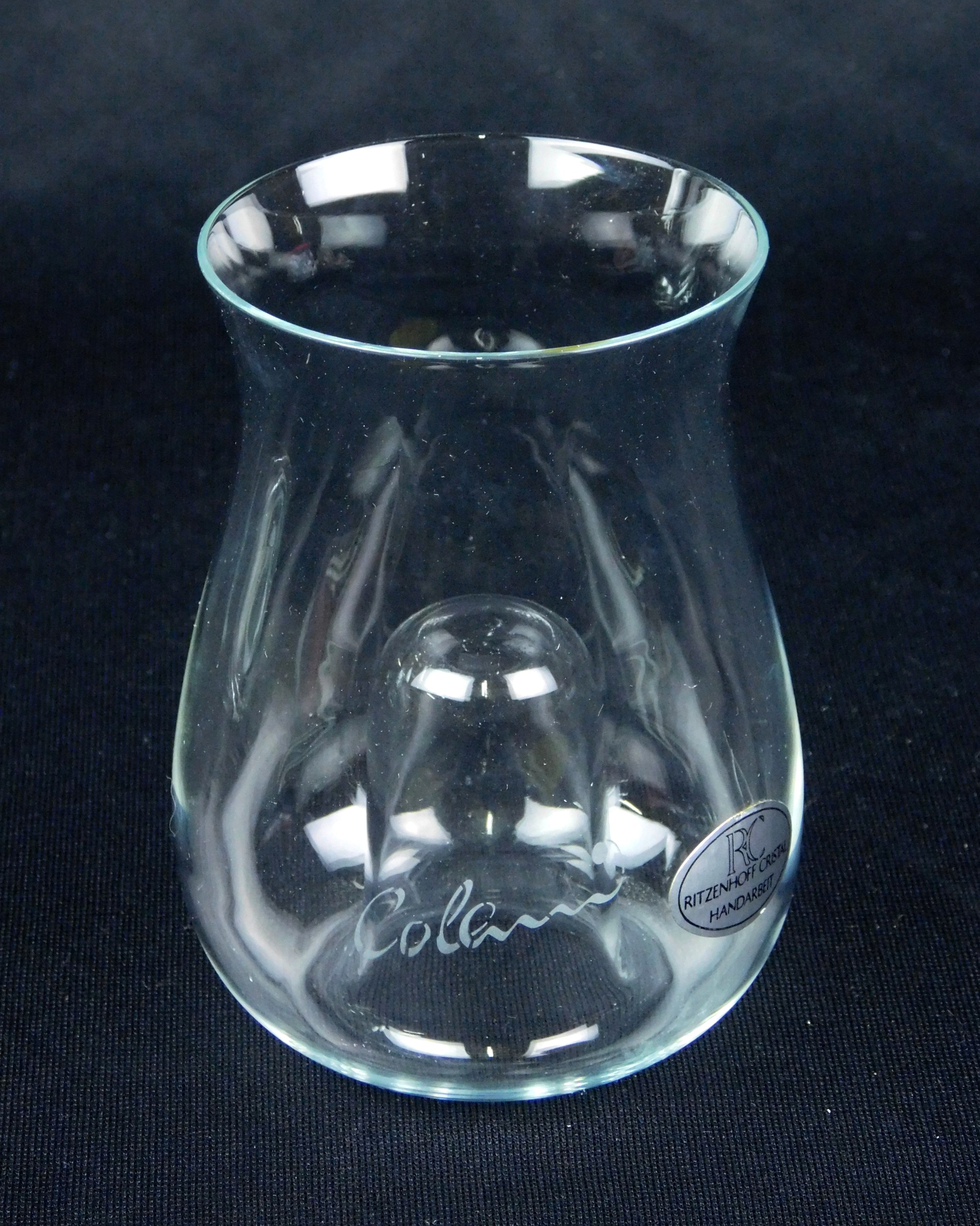 Appraisal: Set of Luigi Colani - thumb print glasses with etched