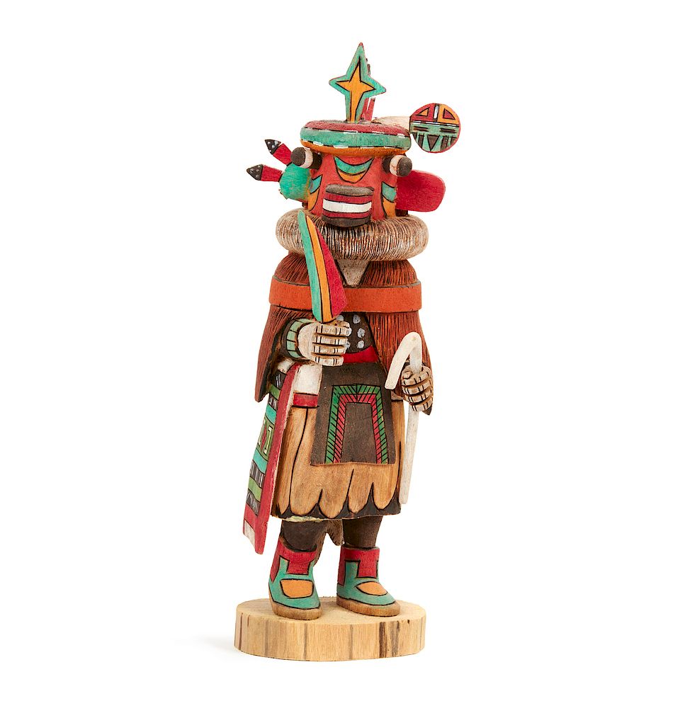 Appraisal: Hopi Scavenger Kachina Uhuhu Elmer Adams Hopi Scavenger Kachina Uhuhu