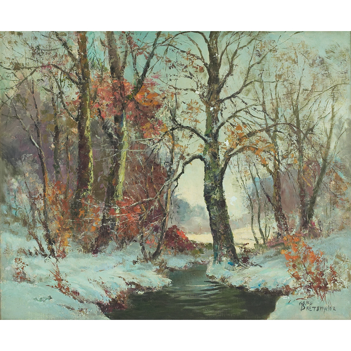 Appraisal: Arno Bretsnyder American b ''Winter Landscape '' c oil on