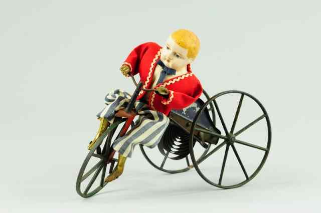 Appraisal: BOY ON VELOCIPEDE Stevens Brown pat by Arthur M Allen