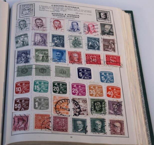 Appraisal: Various philately comprising of a stamp album containing various world