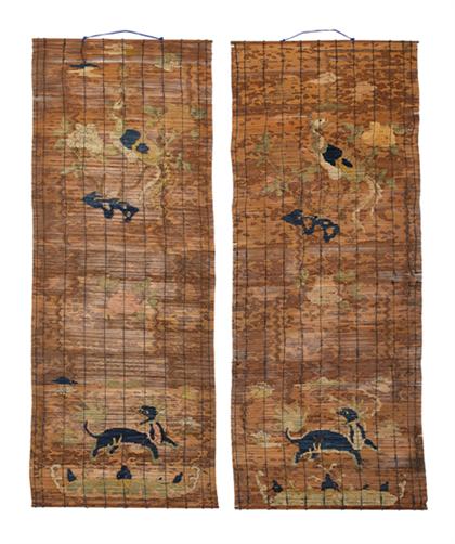 Appraisal: Two pairs of Chinese split bamboo window covers th century