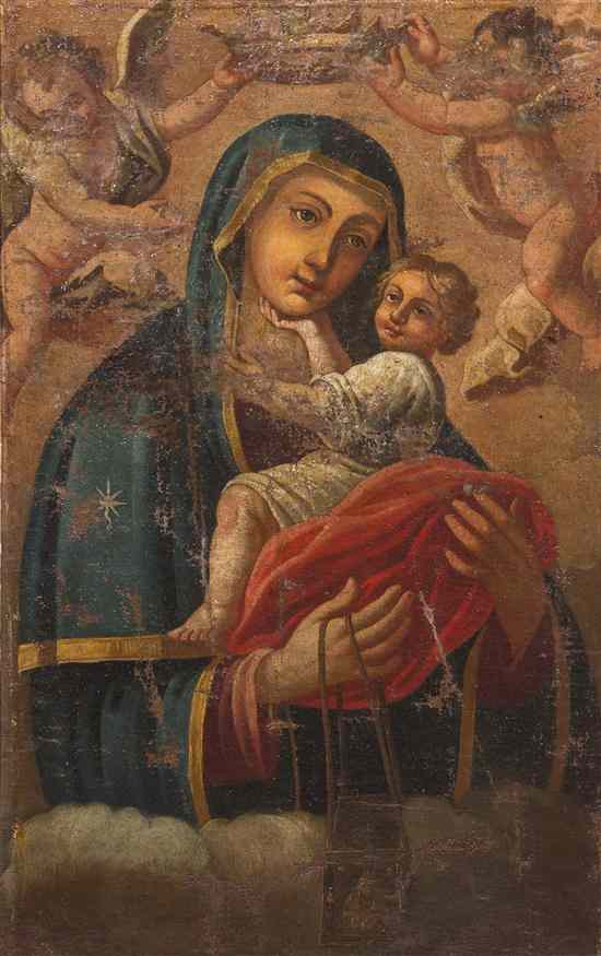 Appraisal: Artist Unknown Italian th century Madonna and Child oil on