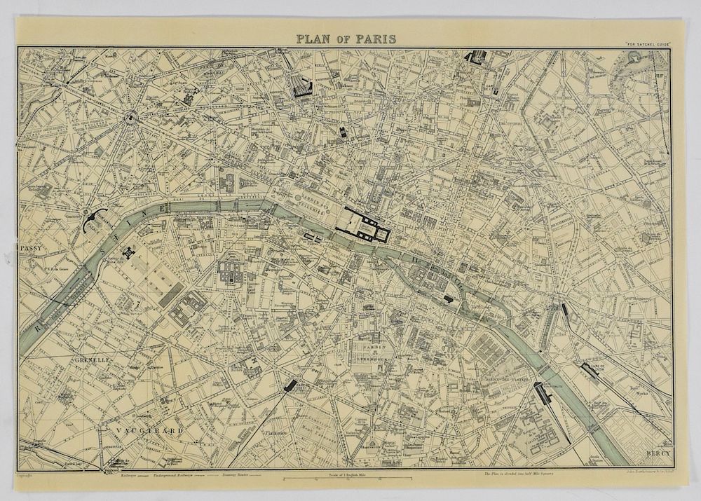 Appraisal: Grp Maps of Paris Group of ten maps of Paris