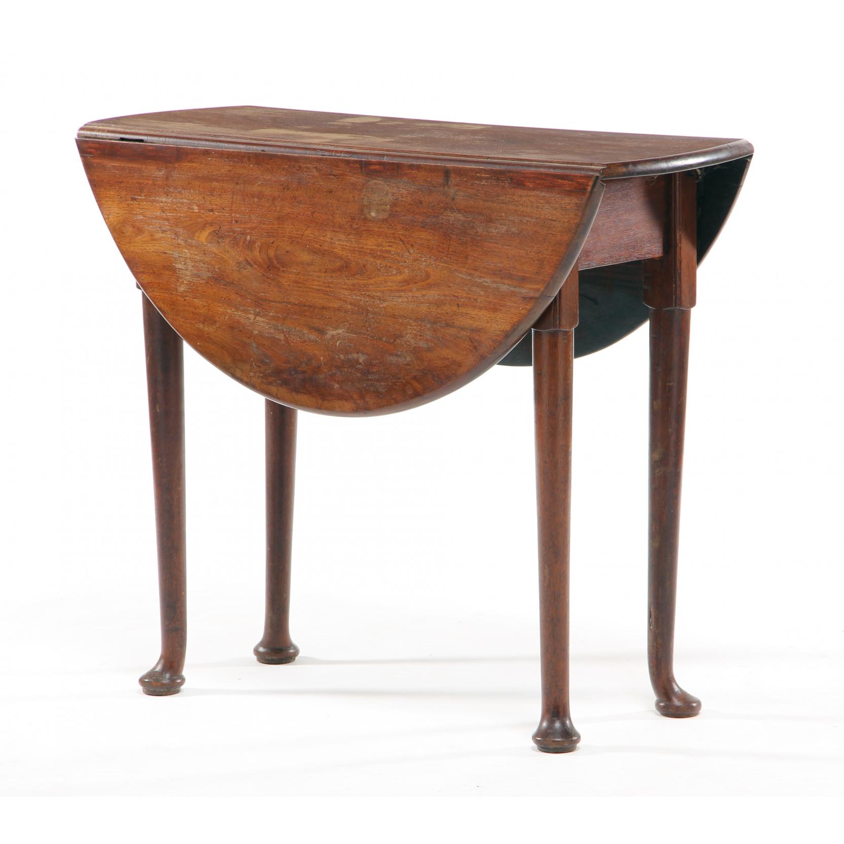 Appraisal: George II Diminutive Drop Leaf Table th century mahogany oak