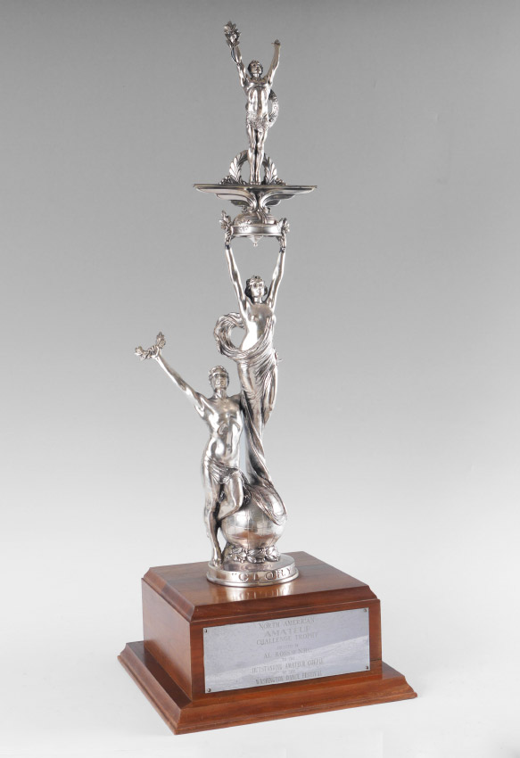 Appraisal: LARGE WEIDLICH BROTHERS DANCE COMPETITION TROPHY Mid th century silvered