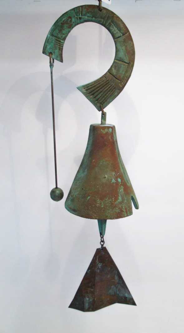 Appraisal: PAOLO SOLERI Italy - ARCOSANTI BRONZE WIND BELL Height inches