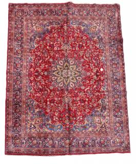 Appraisal: Hand Woven Persian Mashad Area Rug ' x ' Wool