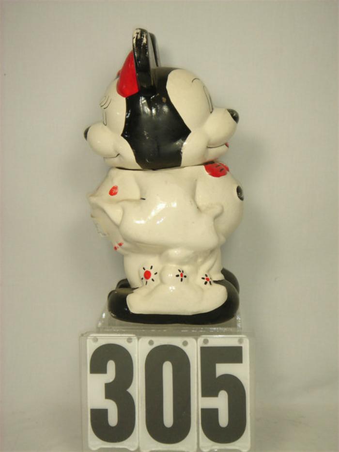 Appraisal: Antique two sided Mickey Minnie Mouse Cookie Jar Nice old