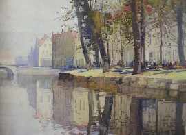 Appraisal: Sydney Long - Bruges watercolour signed 'SID LONG ' lower