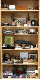 Appraisal: lot of approximately Vintage decorative items including pewter plates monogramed