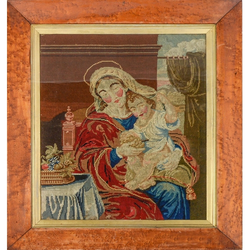 Appraisal: A Berlin woolwork picture of the Virgin and Child th