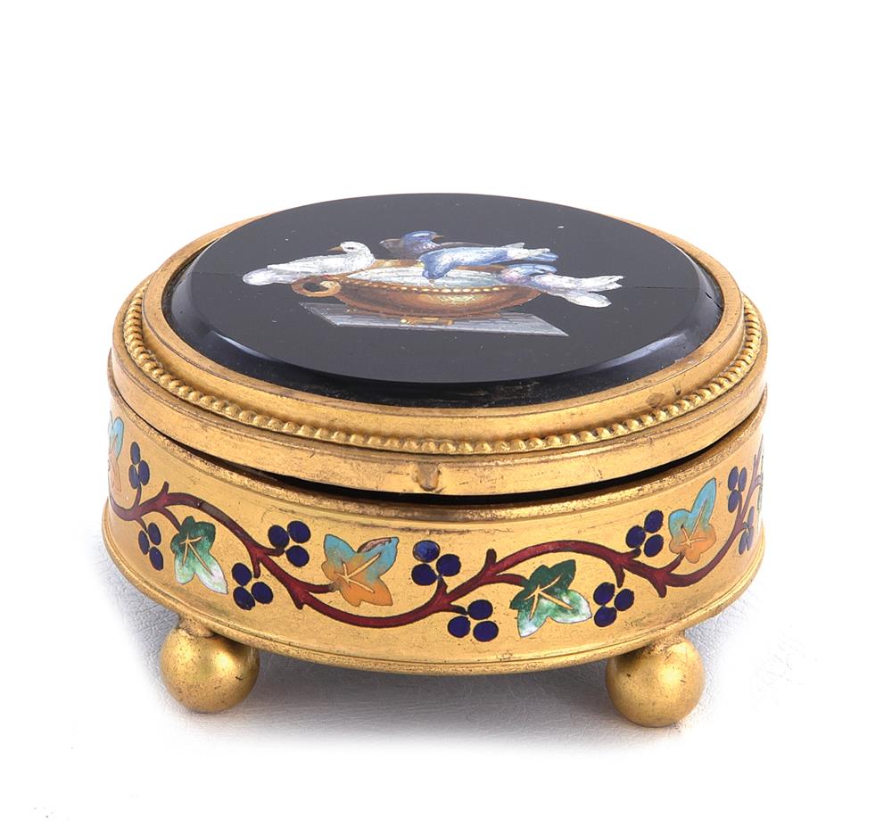 Appraisal: Italian micromosaic trinket box Cesare Roccheggiani Rome circa - finely