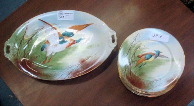 Appraisal: Lot of B H Bird Plates Matching Platter Signed B