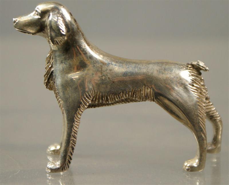 Appraisal: S Kirk Son sterling silver standing retriever figure l TO