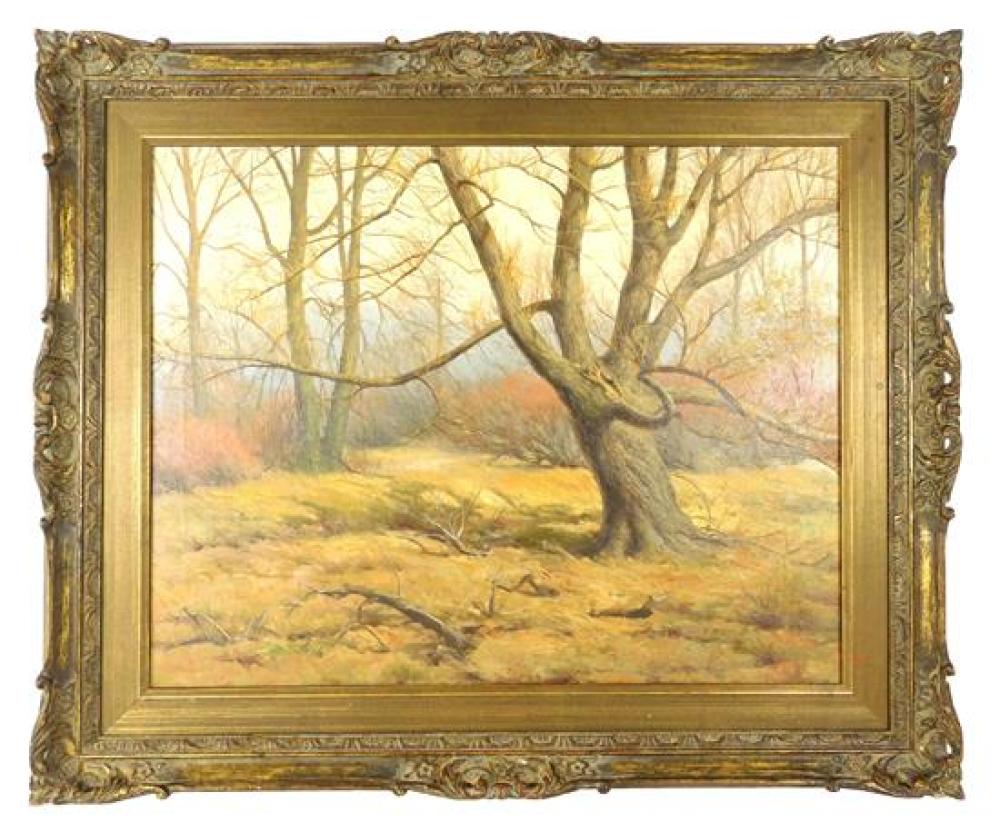 Appraisal: Albert Bross Jr American - oil on canvas autumn scene