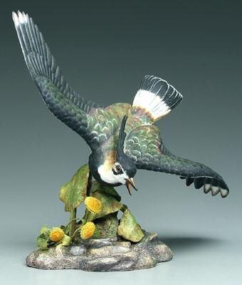 Appraisal: Boehm bird figurine lapwing with dandelions V shaped black printed