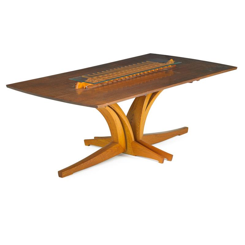 Appraisal: THOMAS HUCKER Dining table Condition Report Shallow dents and darkened