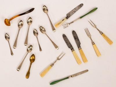 Appraisal: A quantity of children's flatware including a George III set