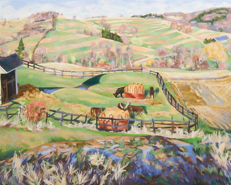 Appraisal: JOELLYN DUESBERRY b COOK'S FIELD AND COWS AND PUGSLEY HILL