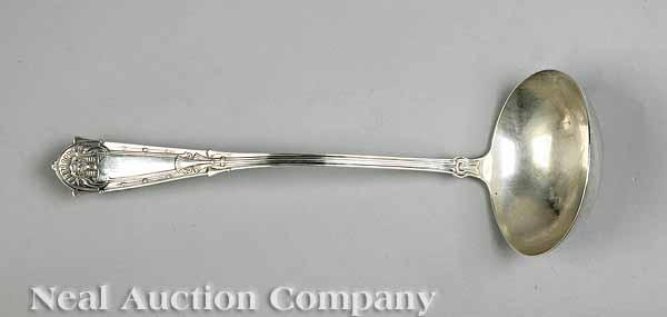 Appraisal: An Egyptian Revival Sterling Silver Soup Punch Ladle Whiting Mfg