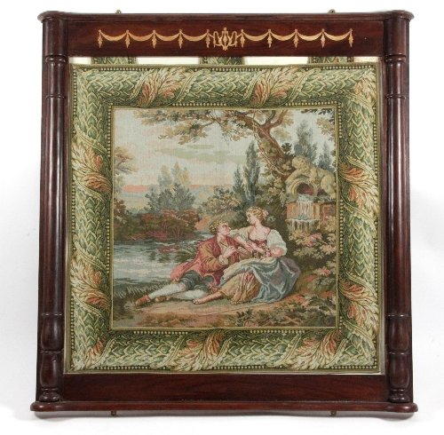 Appraisal: A frame with inlaid swags to the frieze and pilasters