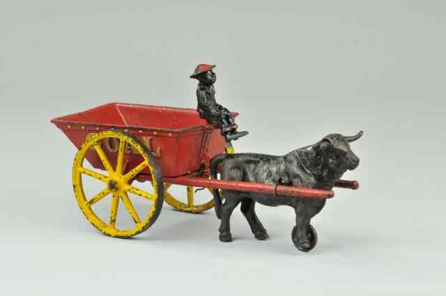 Appraisal: HUBLEY COAL WAGON Cast iron red open cart embossed sides