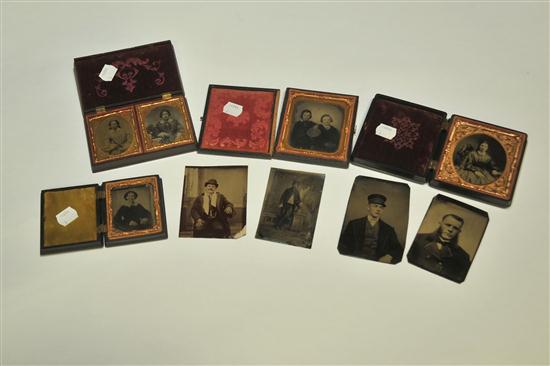 Appraisal: GROUP OF EARLY PHOTOGRAPHY American th century Eight images total