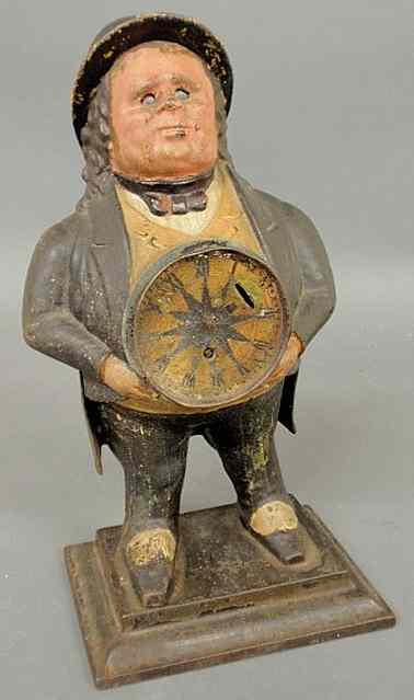 Appraisal: Cast iron novelty Blinking Eye clock probably John Bull As