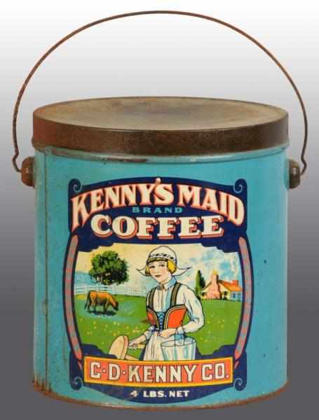 Appraisal: Kenny's Maid Coffee Pail Description Four-pound version Same image on