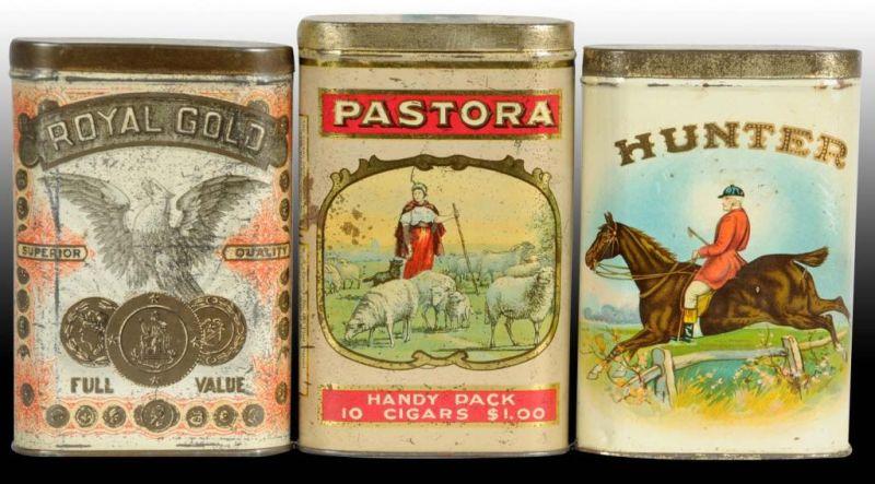 Appraisal: Lot of Cigar Tins Description A Hunter vertical marked th