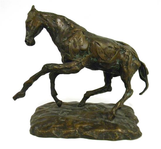 Appraisal: Kaiko Moti Indian - Golden Eye Bucephalus textured cold-cast bronze