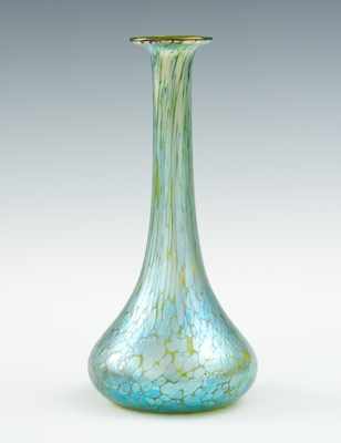 Appraisal: A Loetz Oil Spot Art Glass Vase With a tapering